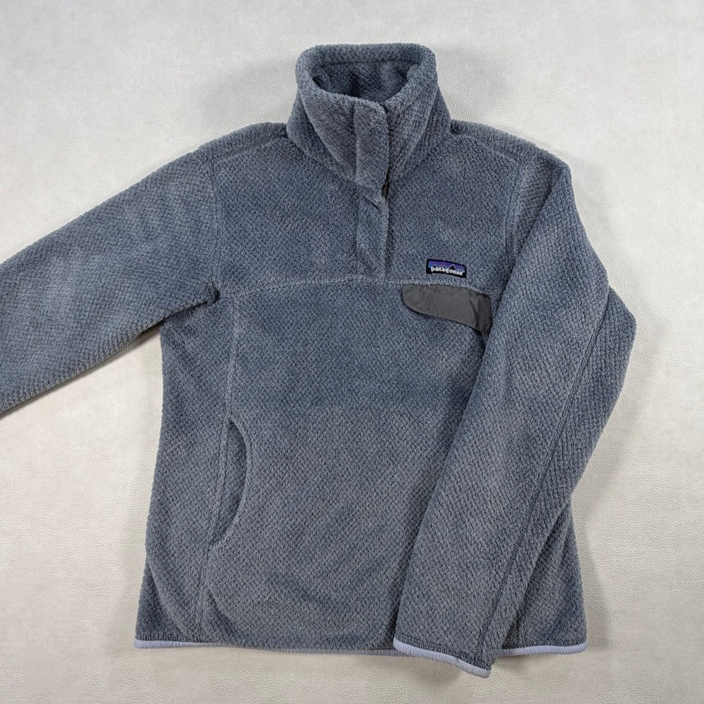 Patagonia Womens Small Re-Tool Snap-T Fleece Pullover Sweater Blue Gray